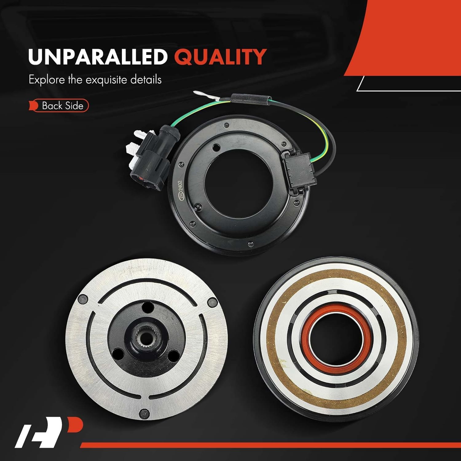 A-Premium Air Conditioner AC Compressor Clutch Kit Compatible with Land Rover Range Rover 2006-2009, Range Rover Sport 2006-2009, 4.2L 4.4L