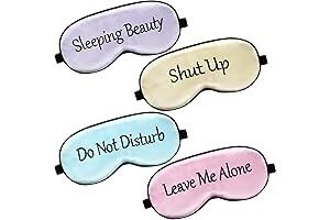 4 Pieces Cute Sleep Mask Silk Eye Mask Soft Blackout Blindfold with...