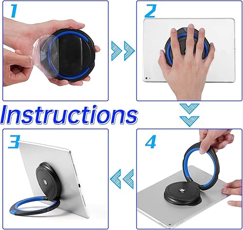 Miniatura 9 de Soporte universal ajustable para tableta con correa de mano de 360 grados, agarre de mango compatible con iPad Pro 9.710.5, Air Mini Surface Pro,