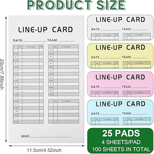 Miniatura 10 de Juego de tablero magnético de béisbol con 100 hojas de alineación de tarjetas, 80 pestañas de alineación, 2 ganchos a presión, 2 marcadores de