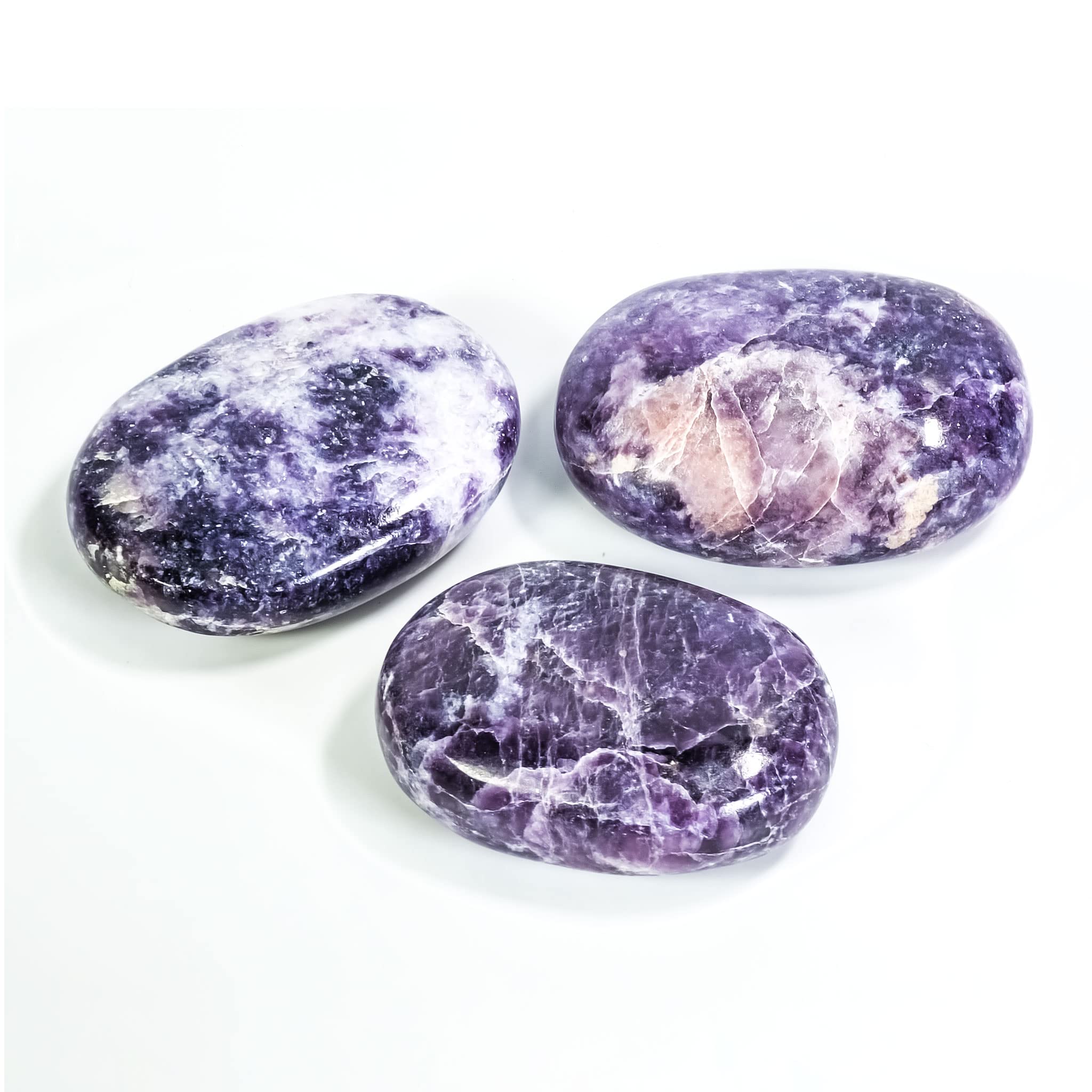 Lepidolite Soap Shape Palm Stone - Gemstone Soap Shape - Palm Stones - Crystal Soaps - Natural Reiki Gemstones for Meditation