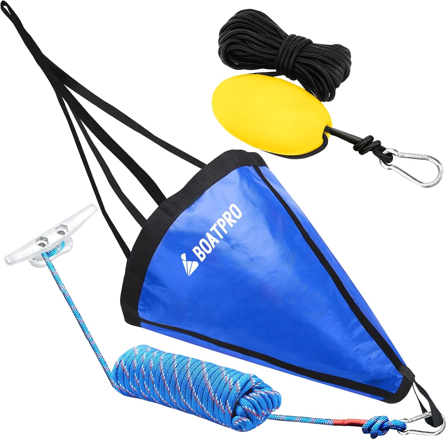 Drift Sock with Harness and Buoy Drift Anchor Kit for Fishing Boat/Kayak/Pontoon Drift Sock with Harness and Buoy Drift Anchor Kit for Fishing Boat/Kayak/Pontoon