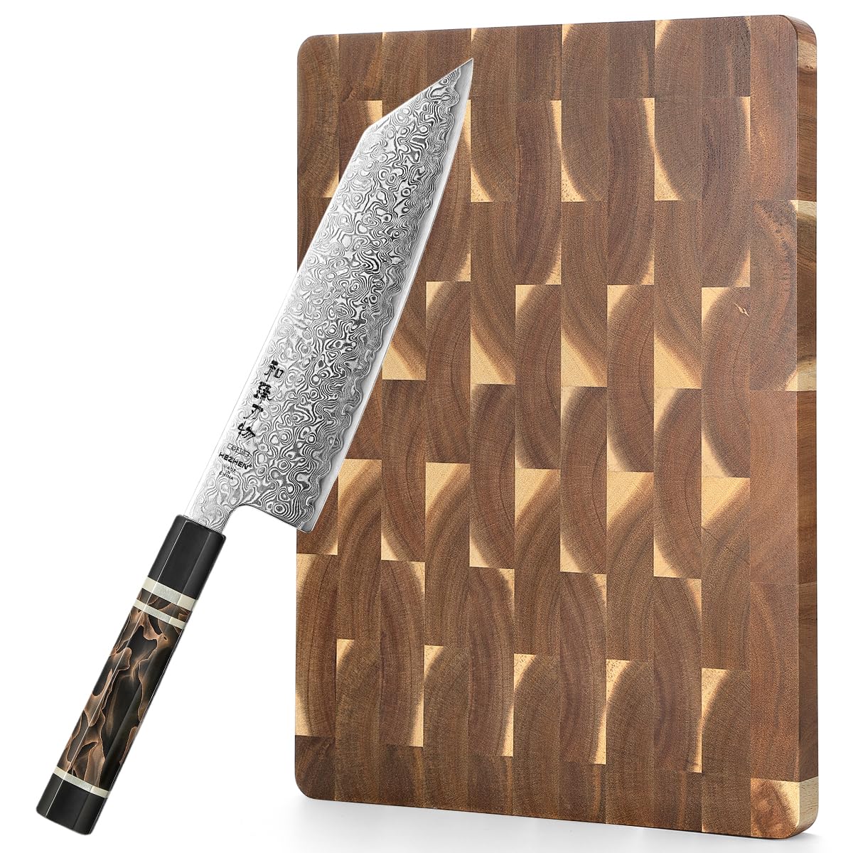 Couteau de Kiritsuke Damas tranchant rasoir ZDP-189 avec planches