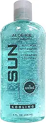 Sun Laboratories by Giesee Gel de gelo de Aloe Vera – Gel de Aloe Vera orgânico puro, loção pós-sol com Aloe para alívio de queimaduras solares, gel de Aloe Vera natural para recuperação de