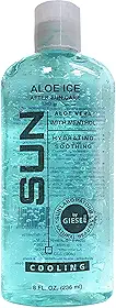 Sun Laboratories by Giesee Gel de gelo de Aloe Vera – Gel de Aloe Vera orgânico puro, loção pós-sol com Aloe para alívio de queimaduras solares, gel de Aloe Vera natural para recuperação de