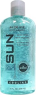 Sun Laboratories by Giesee Aloe Vera Ice Gel - Pure Organic Aloe Vera Gel, After Sun Lotion with Aloe for Sunburn Relief, Natural Aloe Vera Gel for Sunburn Recovery, Soothing Aloe Vera