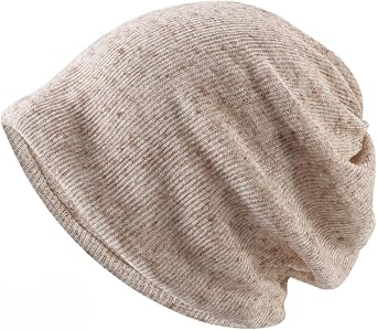Unisex Summer Lightweight Chemo Hat Cotton Linen Slouchy Beanie Stretch Skull Cap