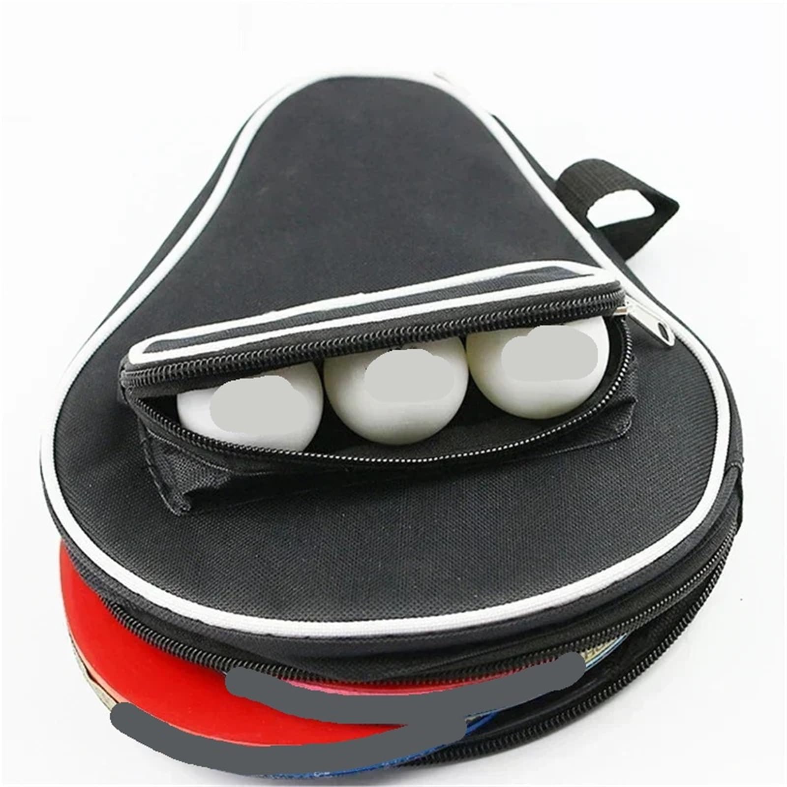 Tischtennisschläger-Taschen, Oxford-Stoff, Tischtennis-Tasche, Tasche for 2 Schläger und 3 Bälle, große Tischtennistasche Für Tenis
