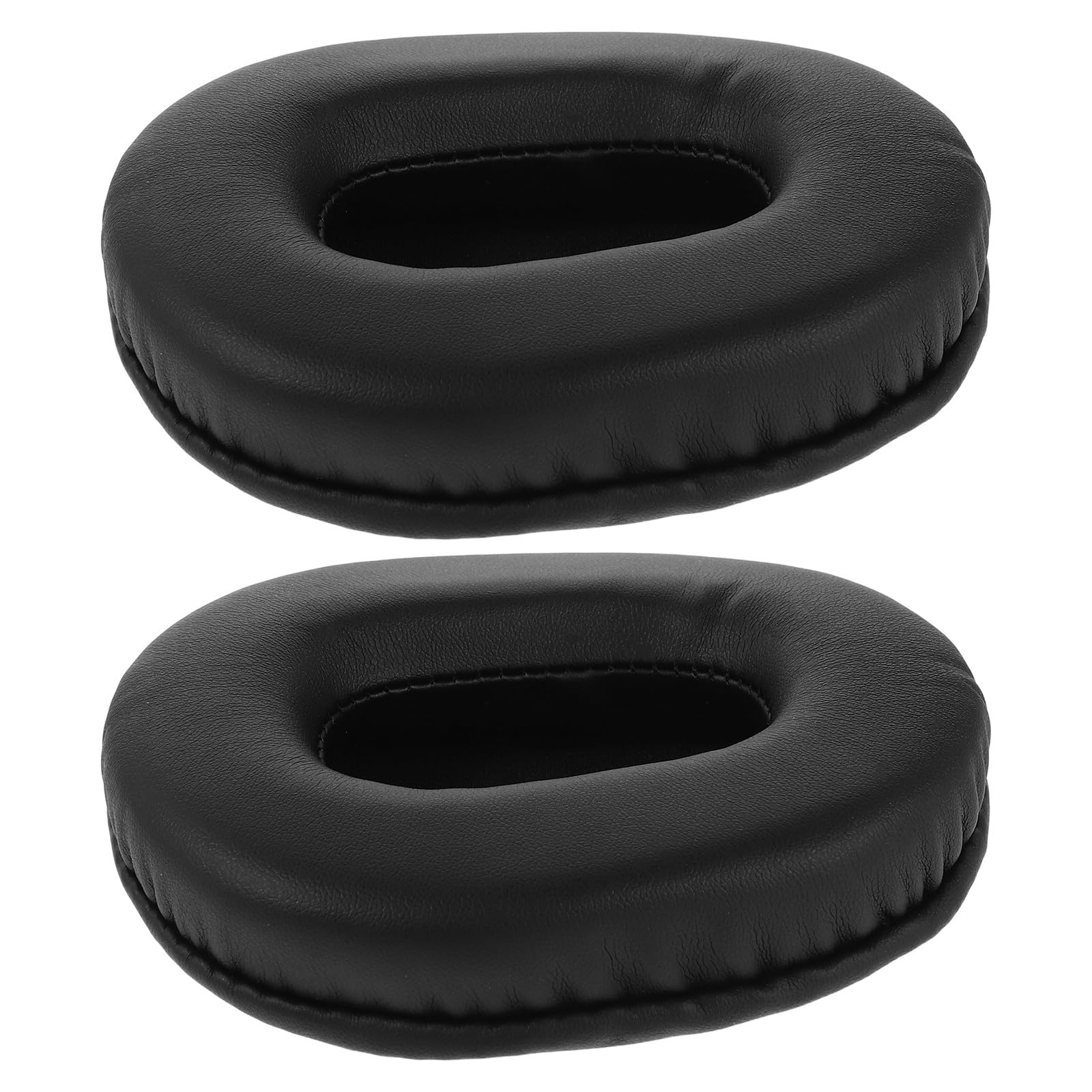 MERRYHAPY Replacement Headphone Ear Cushions 2Pcs, Oval Sponge Earphone Covers 100X80Mm, Soft Protein Leather Pads for Over-Ear Headsets, Travel and Daily Use