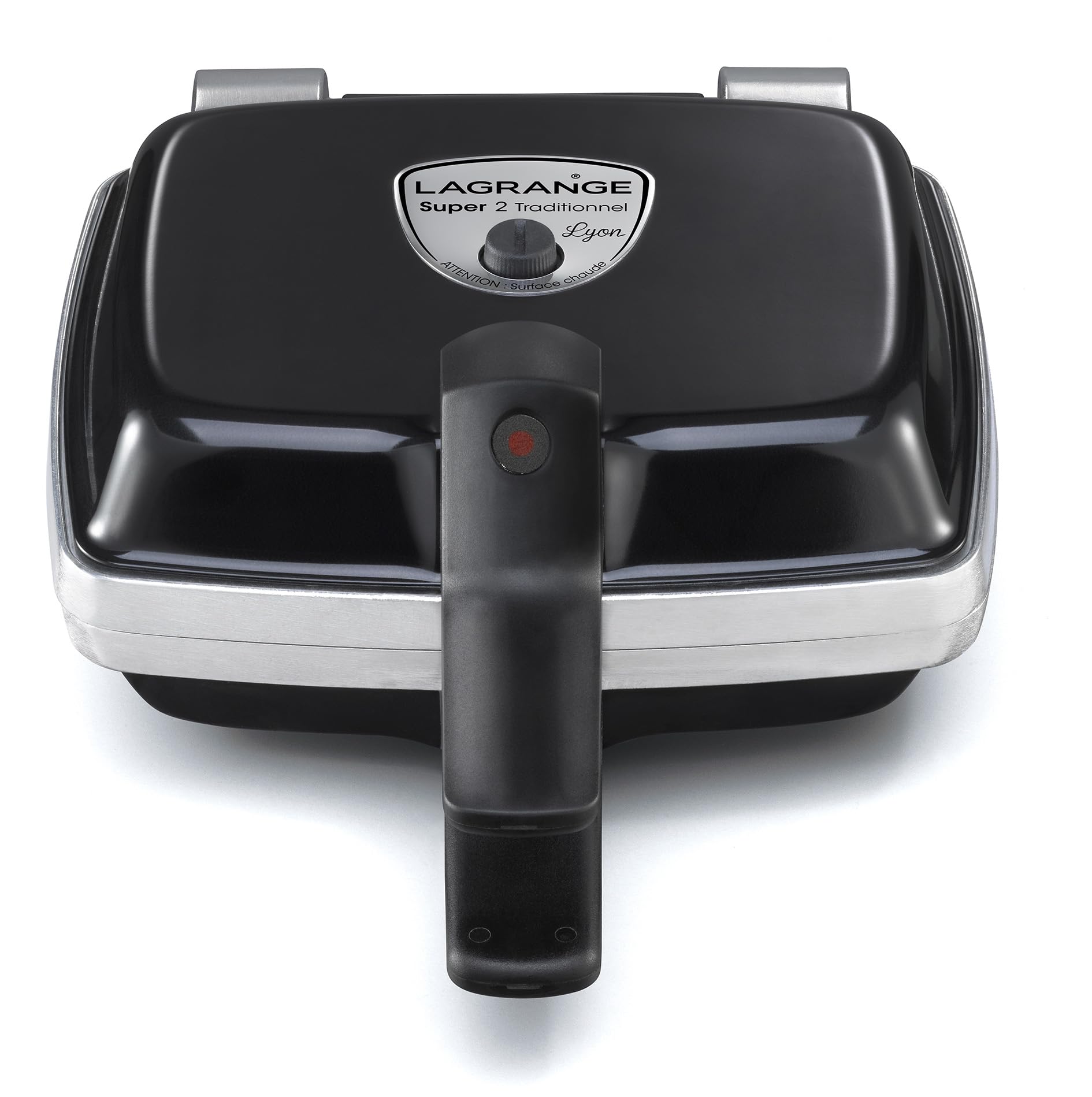 LAGRANGE Gaufrier Super2 Traditionnel, 1000W, 1 jeu de plaques inclus (Gaufre), Fabriqué en France, Réversible sur son socle, Plaques amovibles, Multifonction, 039121