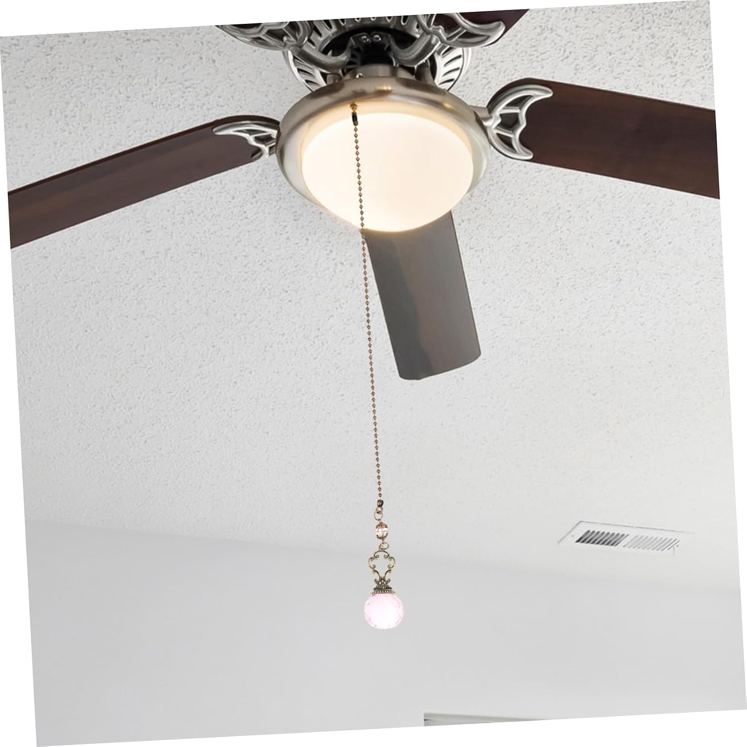 WOONEKY Vintage Crystal Pendant Chain Ceiling Fan Pull Chain Extendable for Ceiling Lamps