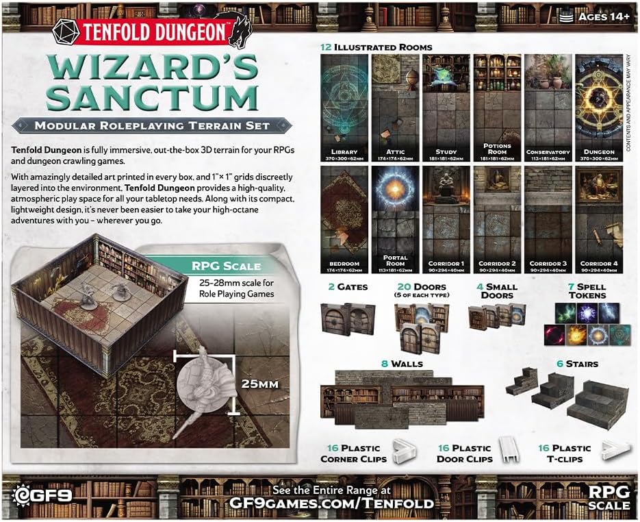 Gale Force Nine - Tenfold Dungeon - Wizard's Sanctum
