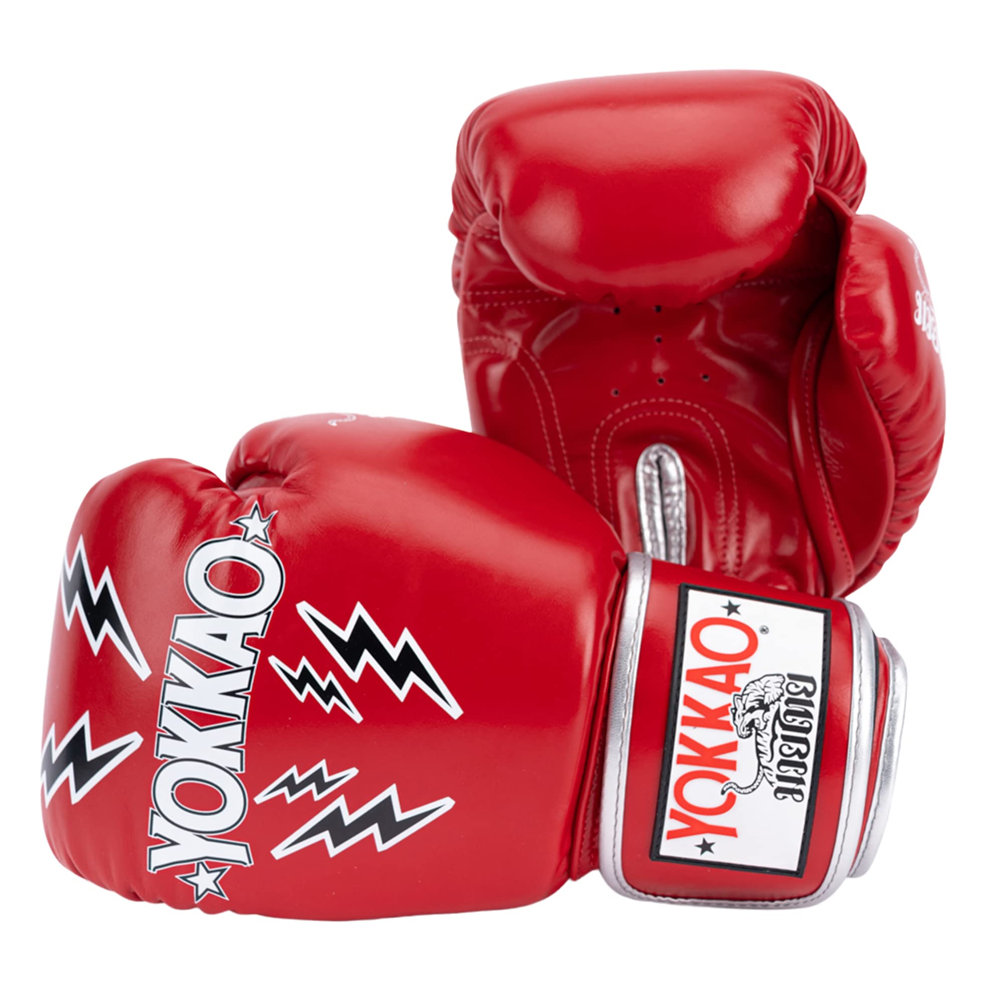 YOKKAO Muay Thai Designer Stadium Boxing Gloves - Red - 8oz