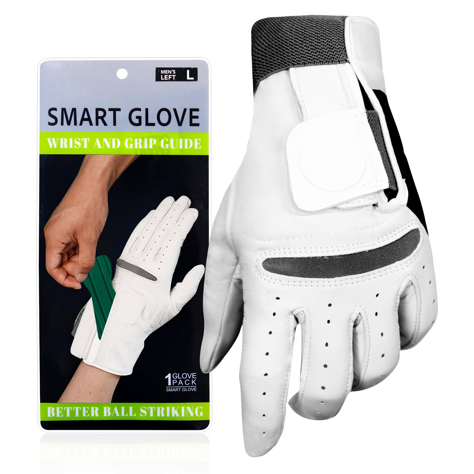 HPLSZCN Golf Gloves Men, Removable Correction Golf Gloves Men Left Handed Golfer - Ideal for All Golfers (XL)