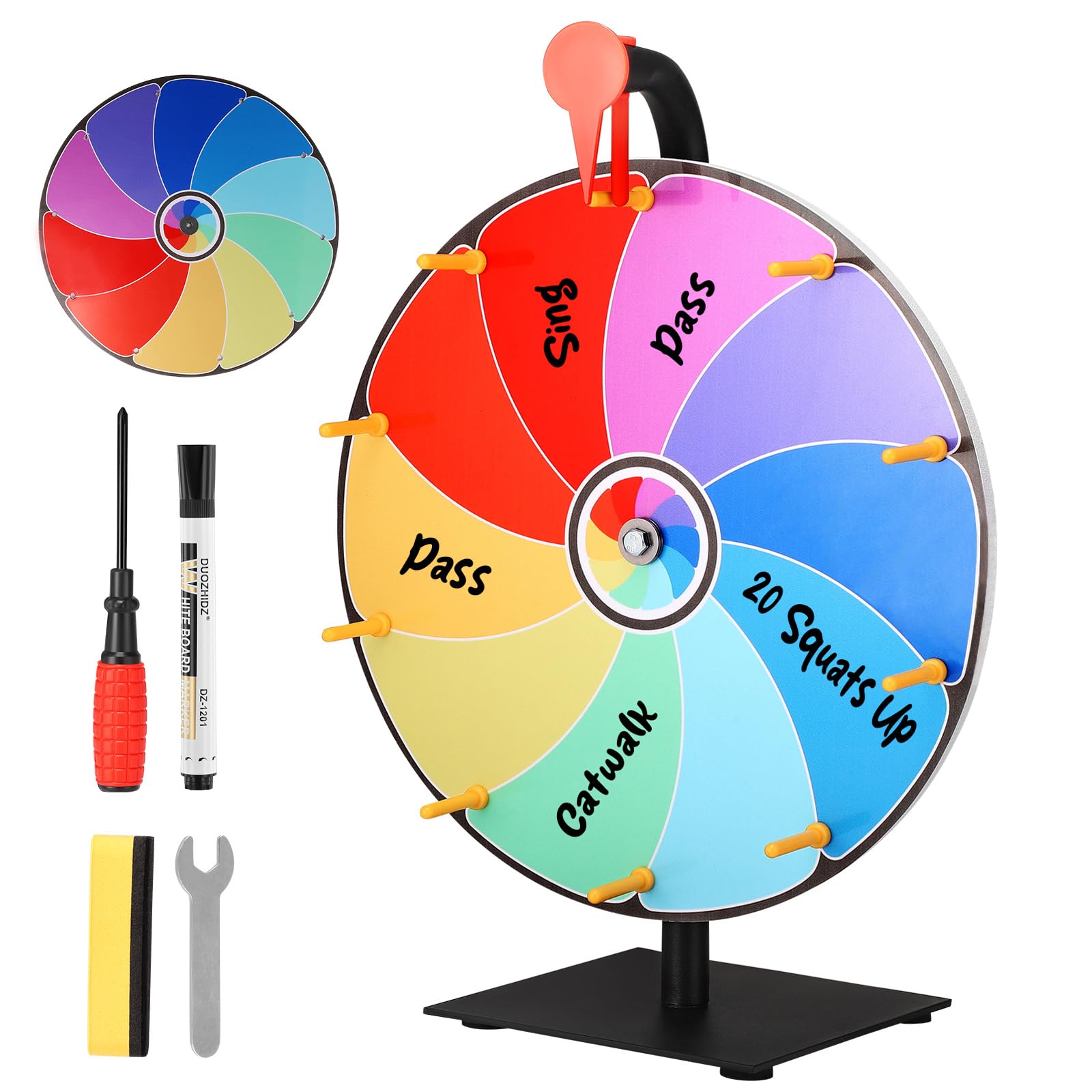 Roue de la chance de 30 cm pour animer vos jeux de kermesse et stands de foire