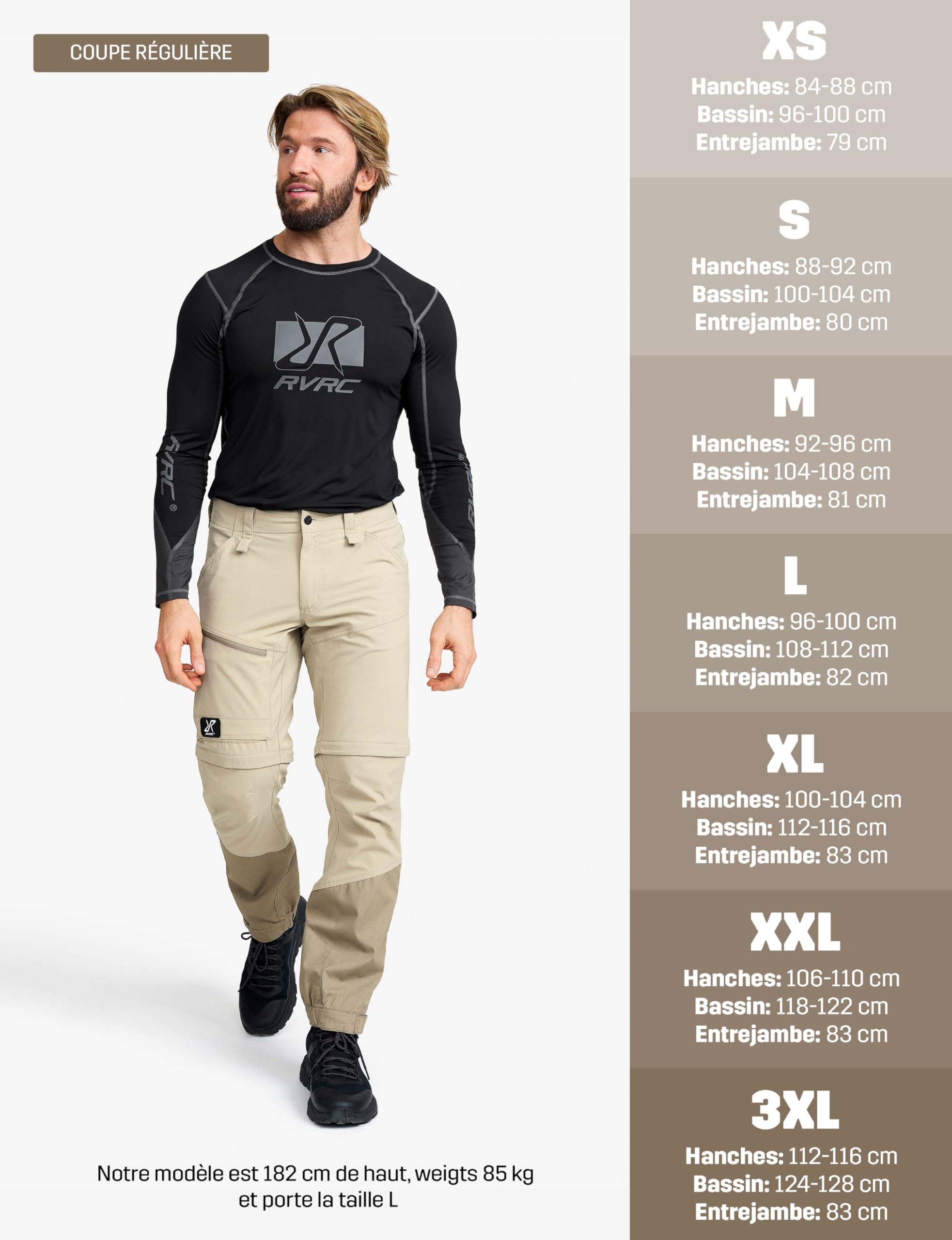 RevolutionRace Range Pro Stretch T Zip-Off Pants pour Homme, Pantalon de Randonnée Convertible pour Les Activités en Plein Air