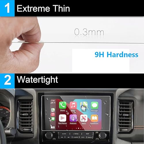 Miniatura 4 de TTCR-II Protector de pantalla compatible con Nissan Frontier 2022-2024 de 9 pulgadas, para Frontier Pro-xPro-4x 2022-2024 Protector de pantalla