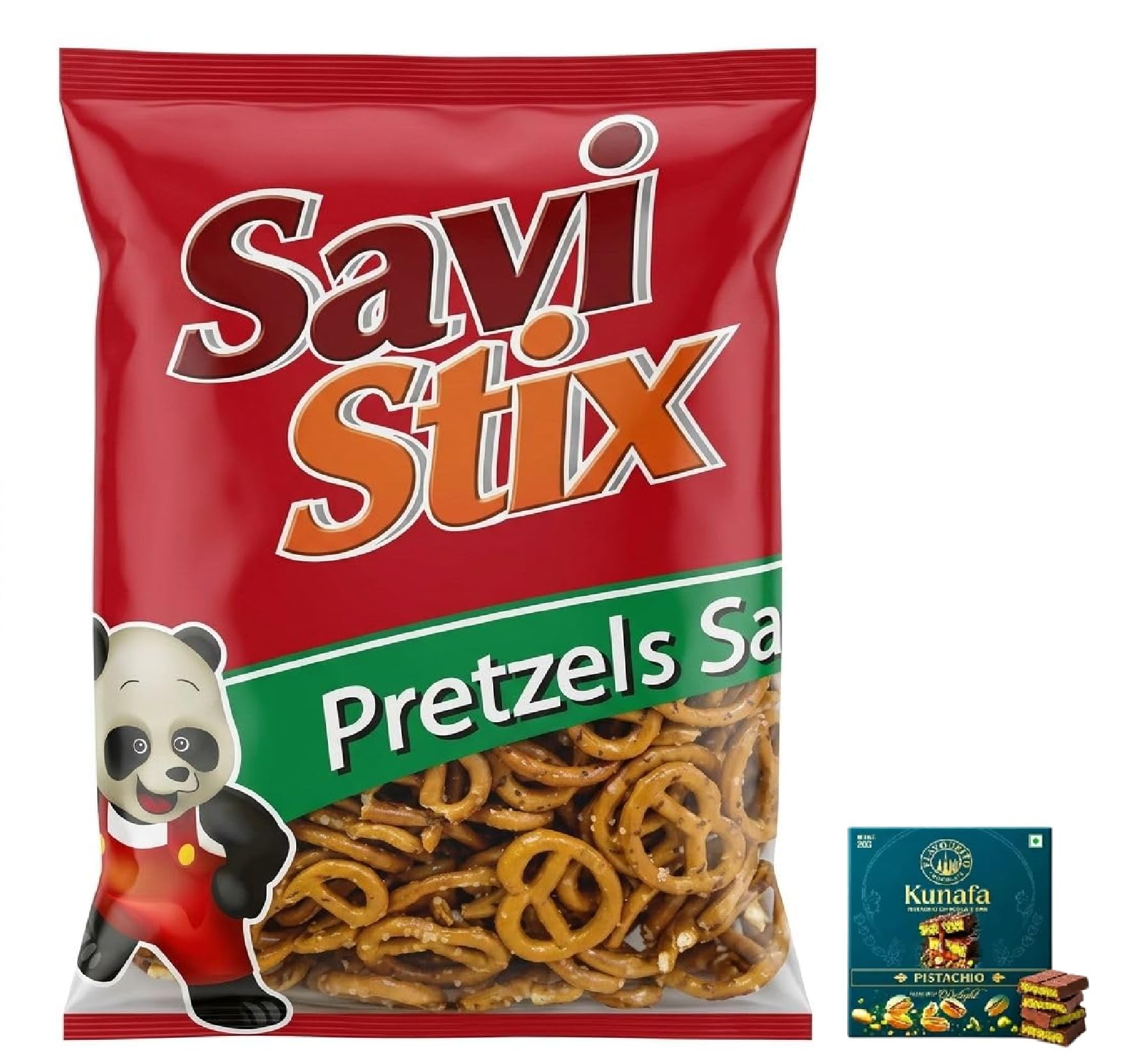 SAVI STIX SALTED PRETZELS – 400g Bag,Oven-Baked, Non-GMO, Crunchy Salted Pretzel Sticks for Snacking, Dips & Lunchboxes | Get Free Flavourito Kunafa Pistachio Chocolate Bar, 20g By Decadent Foods.-image-29
