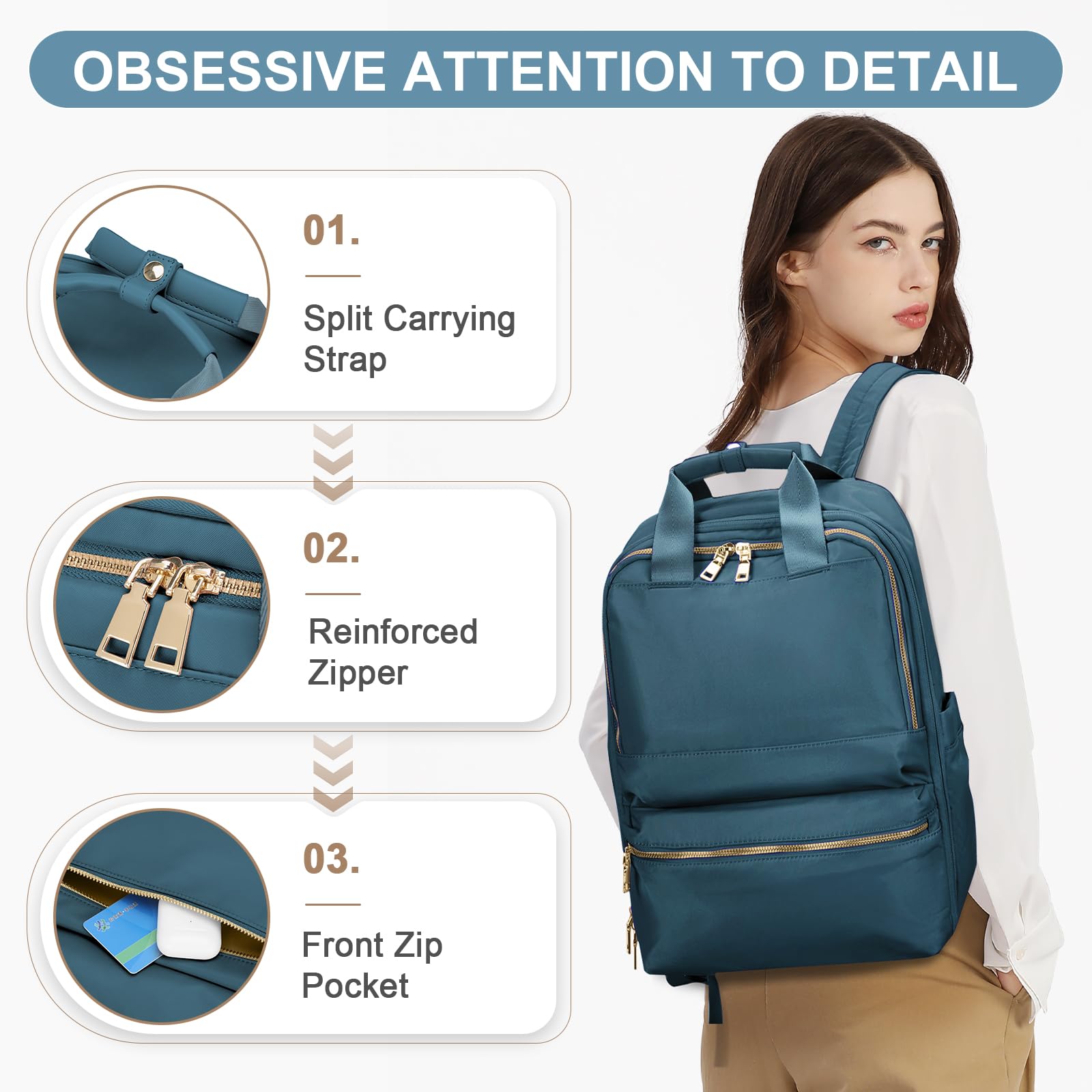 UPPACK Zaino Ryanair 40x20x25 Zaino Da Viaggio aereo Bagaglio a Mano Donna Zaino Borse da Cabina Borsa da Viaggio aereo Zaino per PC Impermeabile Casual Daypack