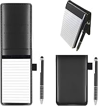 Notepad, Memo Cover, A7, Metal Pen and Note Cover, Ready-to-Note, Includes Pen Holder, Vertical, Thin, Mini Note Cover