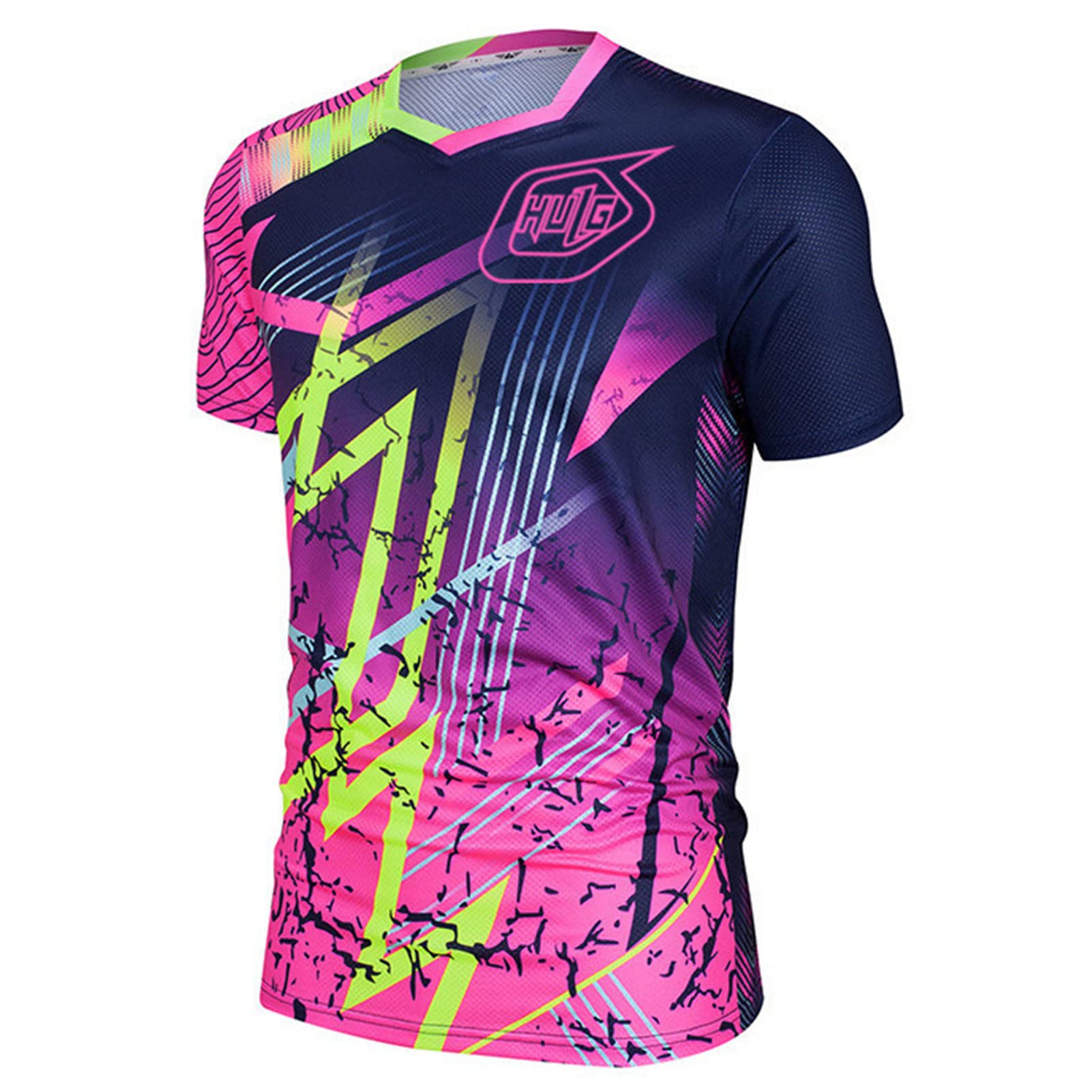 Maglia Da Ciclismo Da Uomo MTB,Maglia Da Ciclismo Uomo Manica Corta MTB Tops Traspirante Leggera Per Mountain Bike Ciclismo Palestra