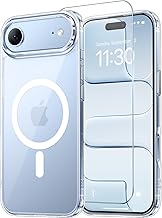 for iPhone Air Case Clear with Screen Protector, [Compatible with Magsafe][Anti-Yellowing][Military-Grade Protection] Shockproof Slim Magnetic Phone Case Cover, Transparent