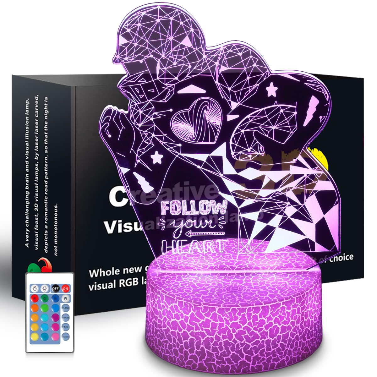 Football Night Light Gifts for Kids, 3D Illusion16 Color Change Decor Bedside Lamp with Remote and Smart Touch, Gifts for Christmas Birthday Boys Men Girls