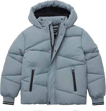 Rokka&Rolla Boys Midweight Water-Resistant Fleece-Lined Puffer Jacket