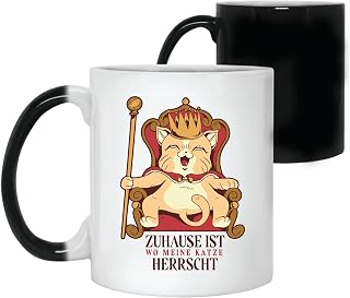 German Quote Gift for Cat Lovers Where My Cat Rules 11oz 15oz Color Changing Mug