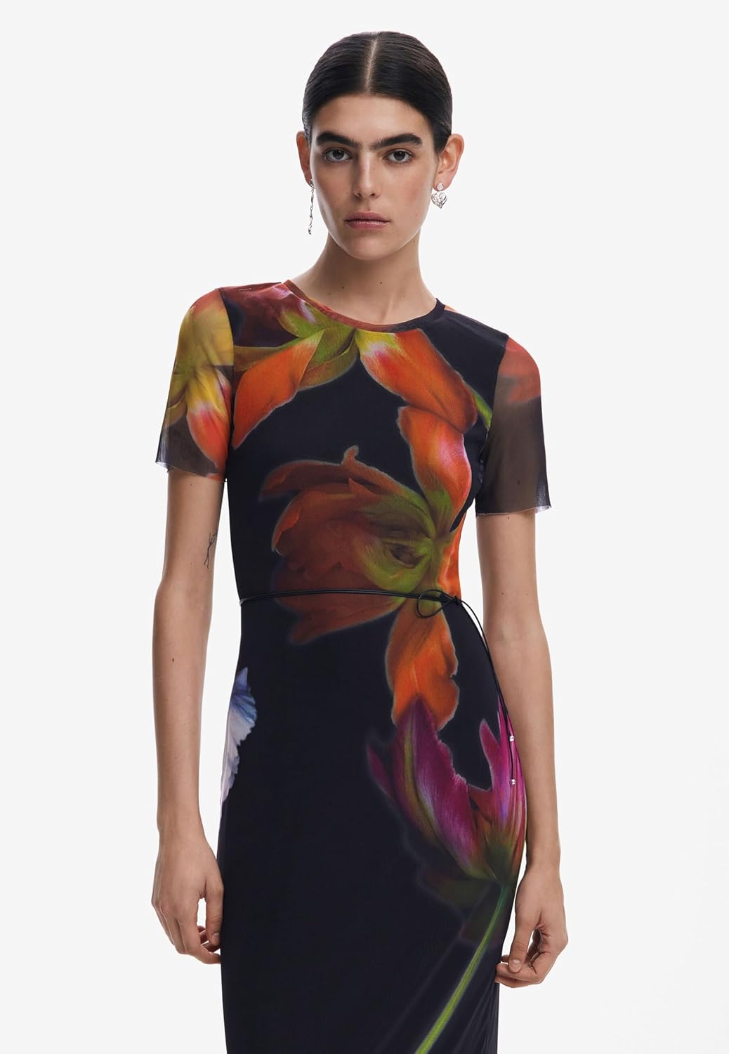 Desigual Women's Tulle Flower Dress