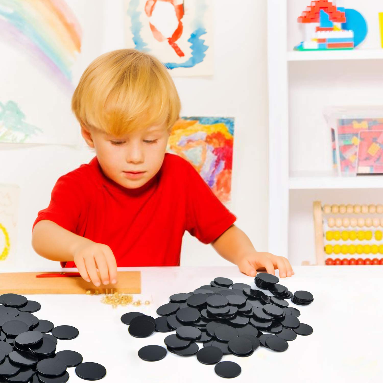 200 Compteurs Colorés Pour Mathématiques – Jetons Double Face 6 Couleurs, Bingo, Comptage, Apprentissage Dès 3 Ans