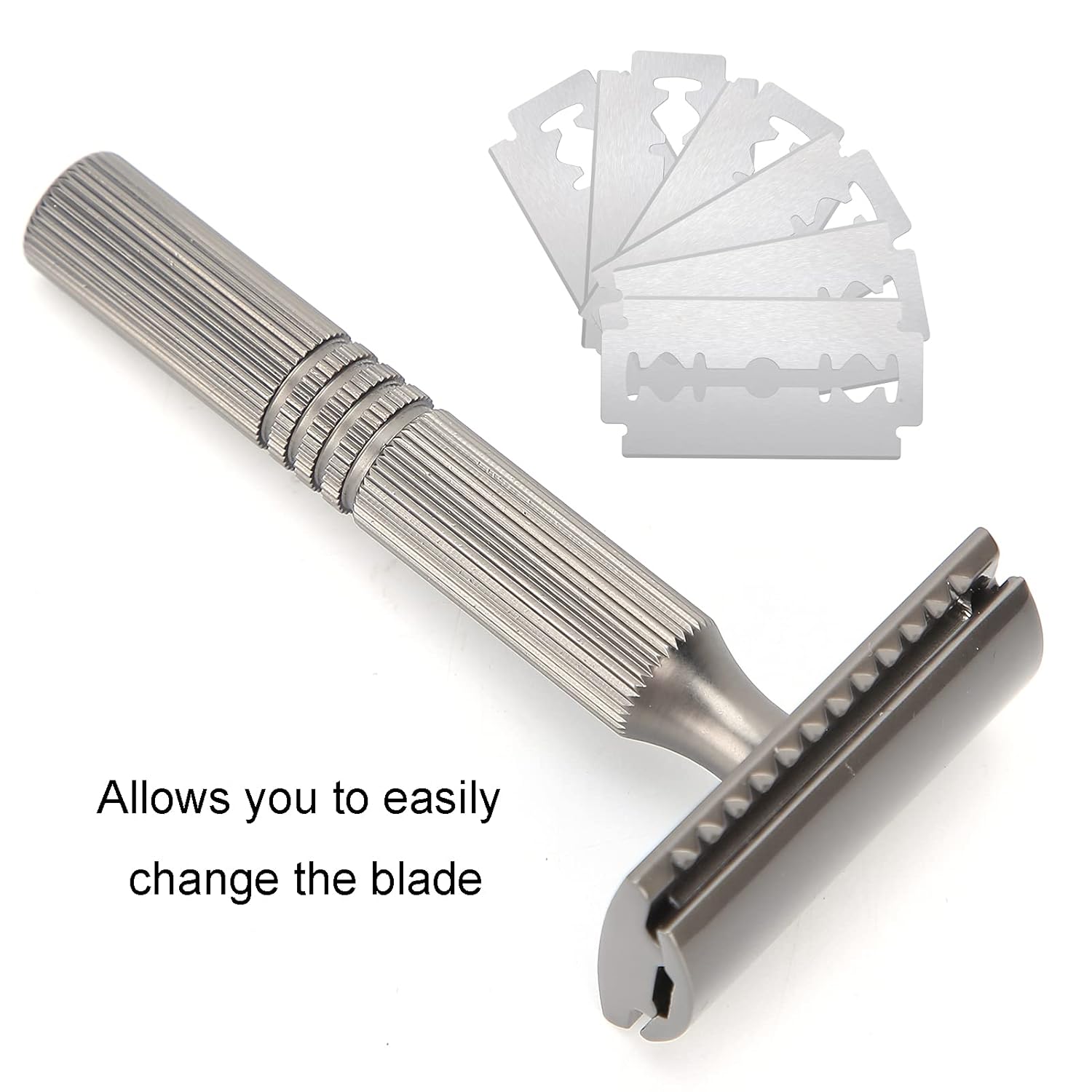 Professional Mens Shaver Durable Alloy Retro Shaver Portable Bladeless Shaver Home Barber Shop Double Edge Manual Safety Shaver