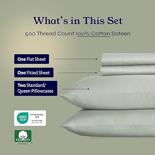 Miniatura 3 de California Design Den - Juego de sábanas de 500 hilos