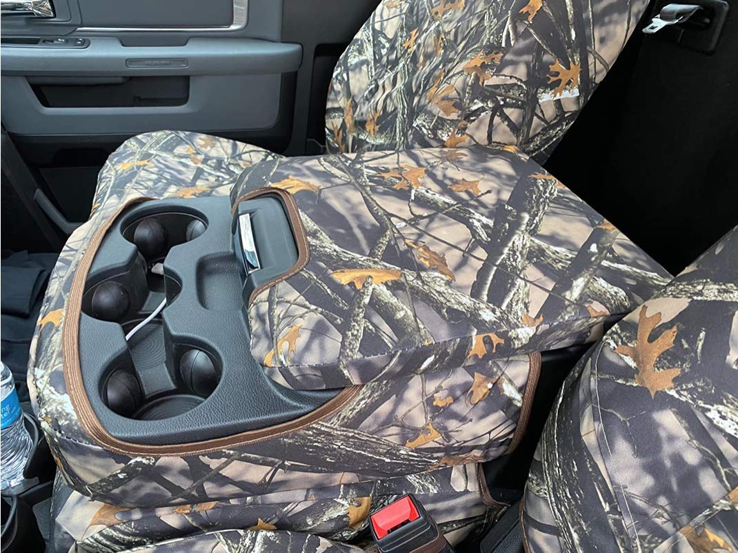 Durafit Seat Covers, DG29 Lost C, 2013-2018 Ram and 2019-2021 Classic Dodge Ram Crew Cab Front and Back Seat Truck Seat Covers, Exact Custom Fit, in Lost Camo Endura Fabric