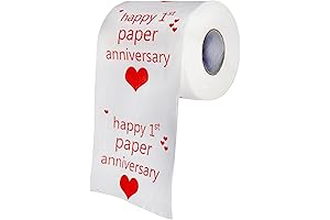 Happy First Anniversary Toilet Paper: A Humorous Gift for Couples Celebrating Their 1st Anniversary