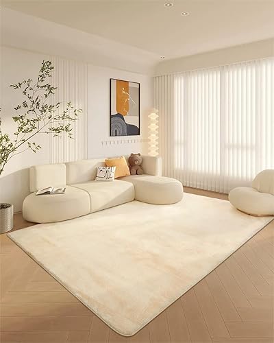 Miniatura 2 de Alfombra gris de lujo, 6 x 9 pulgadas, esponjosa, suave, de piel sintética de conejo, alfombra de piel sintética para sala de estar, alfombra