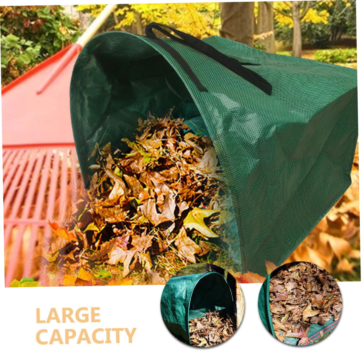 ibasenice 2pièces Sacs à Déchets De Jardin Pliables Sacs Poubelles Réutilisables Conteneurs à Déchets De Jardin Pour Mortes