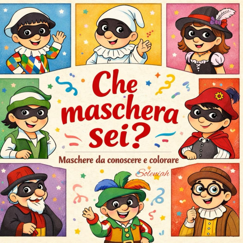 Che maschera sei?: Maschere da conoscere e colorare (Colora con Soleniah)