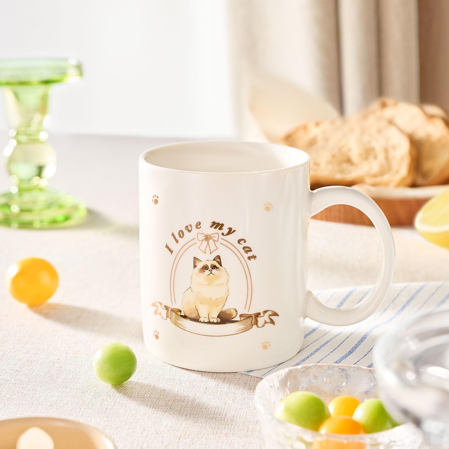 12Oz Cute Ragdoll Cat White Ceramic Mug, Mug for Daily Coffee and Tea, Lead-free Microwave and Dishwasher Safe Coffee Mug, Perfect gifts for Cat Lovers - Image 4