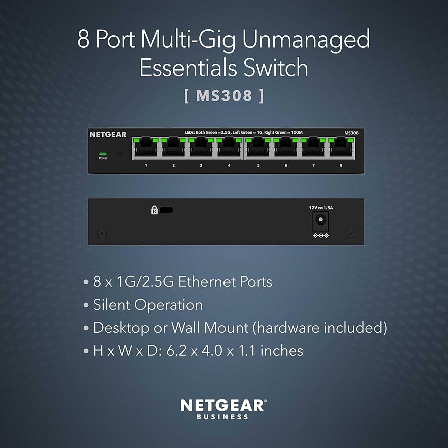 Amazon.com: NETGEAR 8-Port 2.5GB Switch - Multi-Gigabit