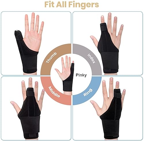 Miniatura 5 de Férula de dedo gatillo, férulas de dedo meñique para dedos rotos, soporte de muñeca para tendinitis de artritis del túnel carpiano