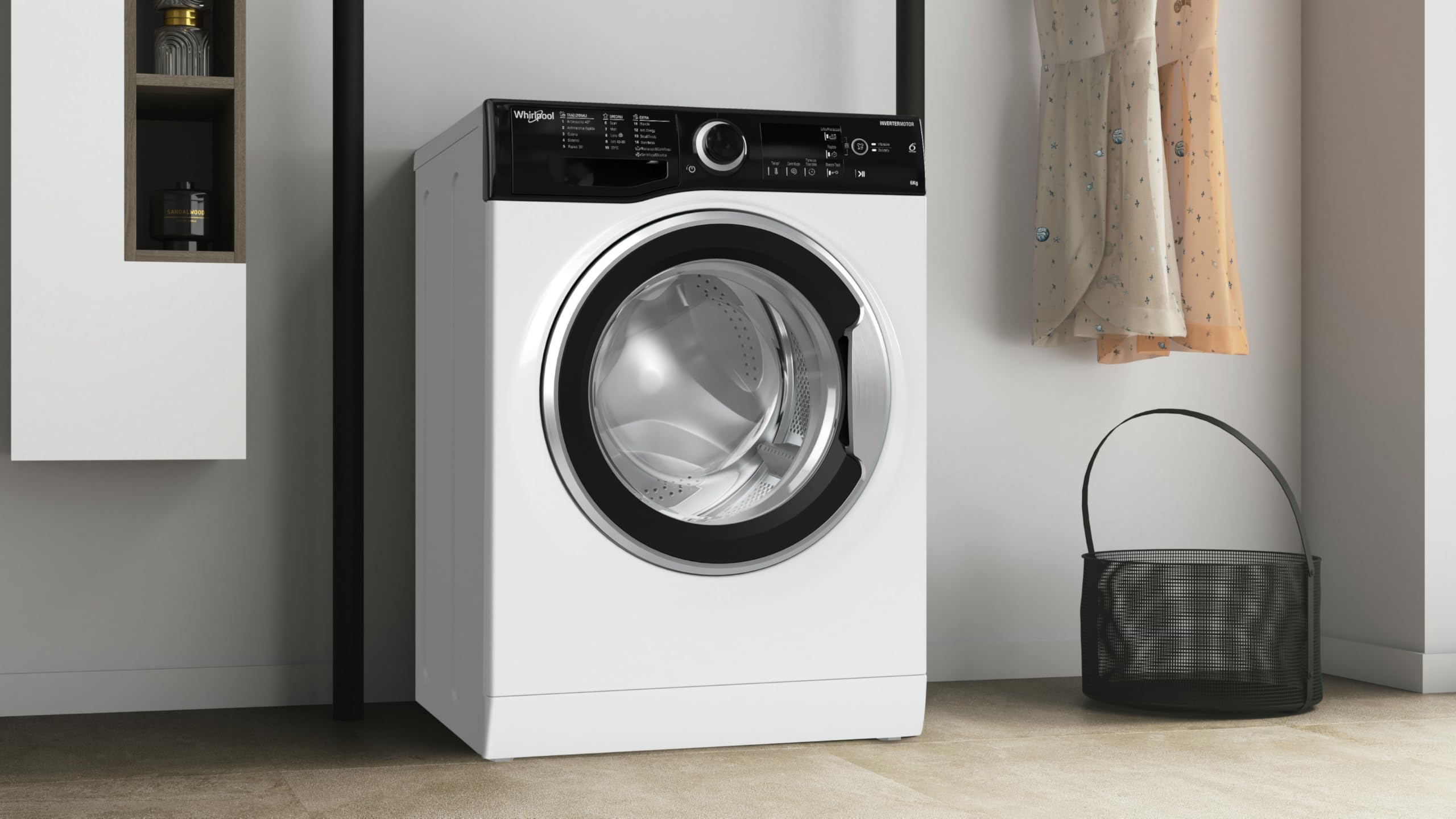 Whirlpool WSB 624 S IT - Lavatrice 6kg Libera Installazione, Carica Frontale. Centrifuga 1200 Giri Al Minuto. Larghezza 59,5cm, Profondità 42,5cm, Altezza 85,0cm, Classe Energetica C