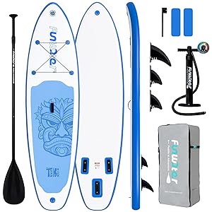 FunWater Inflatable Ultra-Light Stand Up Paddle Board for All Skill Levels with Premium SUP Paddleboard Accessories,Non-Slip Comfort Deck for Youth & Adults