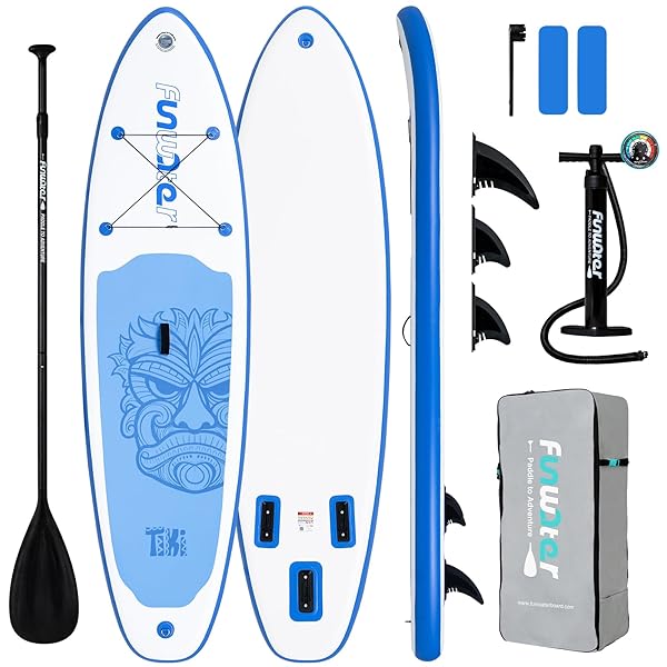 FunWater Inflatable Ultra-Light Stand Up Paddle Board for All Skill Levels with Premium SUP Paddleboard Accessories,Non-Slip Comfort Deck for Youth & Adults