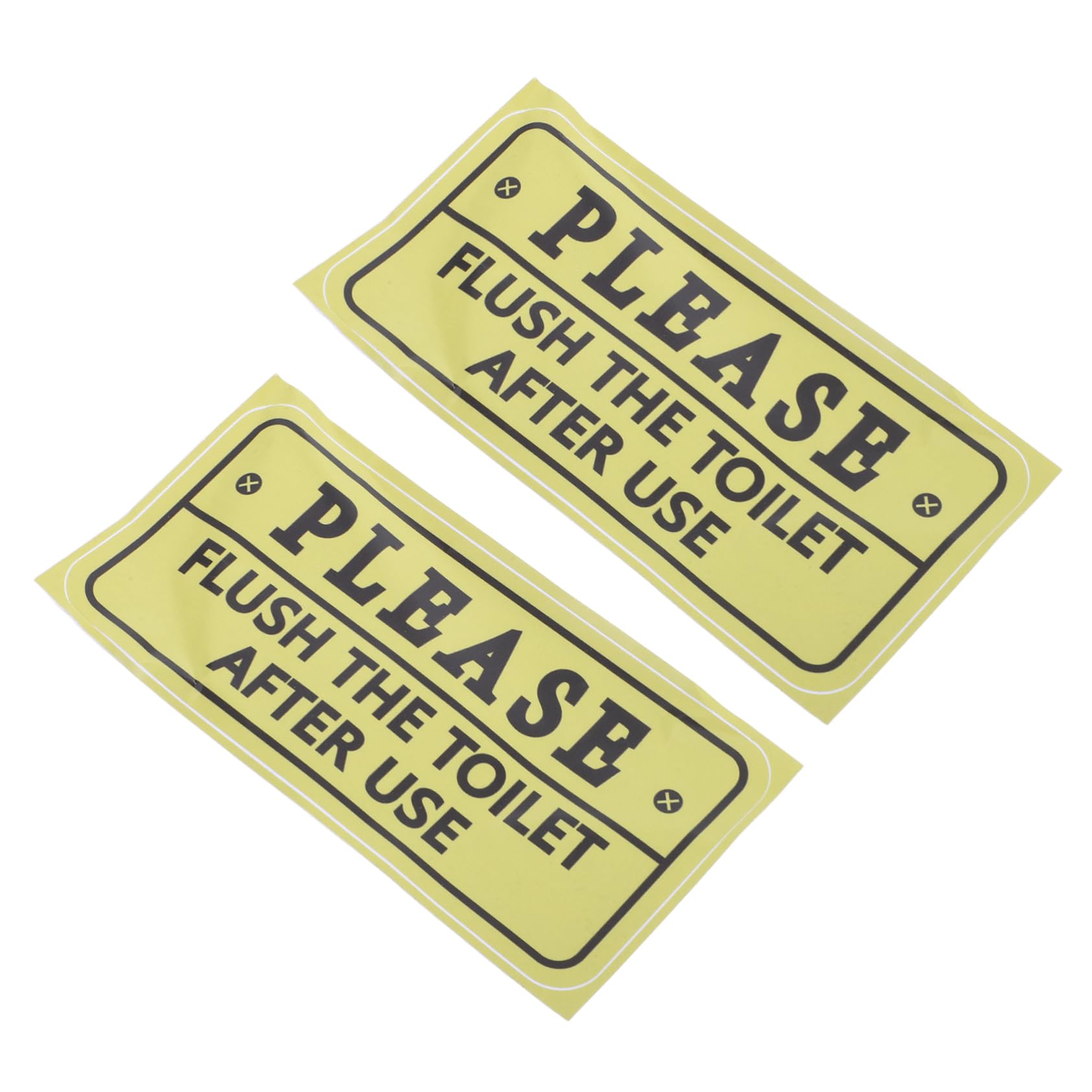OSALADI 2pcs Funny Bathroom Etiquette Reminder Sticker Toilet Sign for Office and Home Use Easy to Remove Vinyl Decal for Restroom Decor
