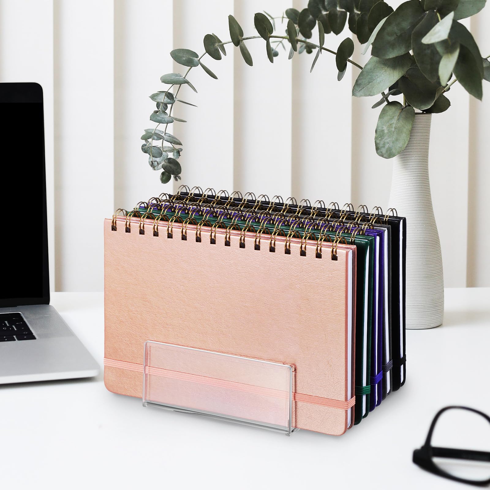 Abaodam Supporto Libri Trasparente PS da Scrivania, Design Verticale