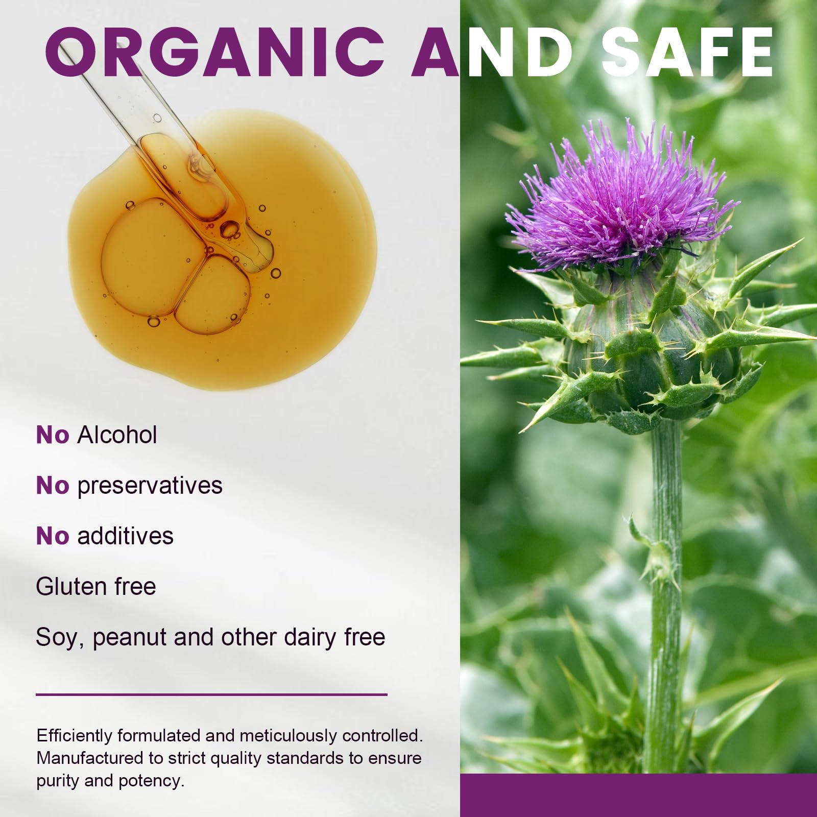 (2 Pack) Milk Thistle Liquid Drops for Liver Det0x & C1eanse Support, Vegan — Amazon image 6