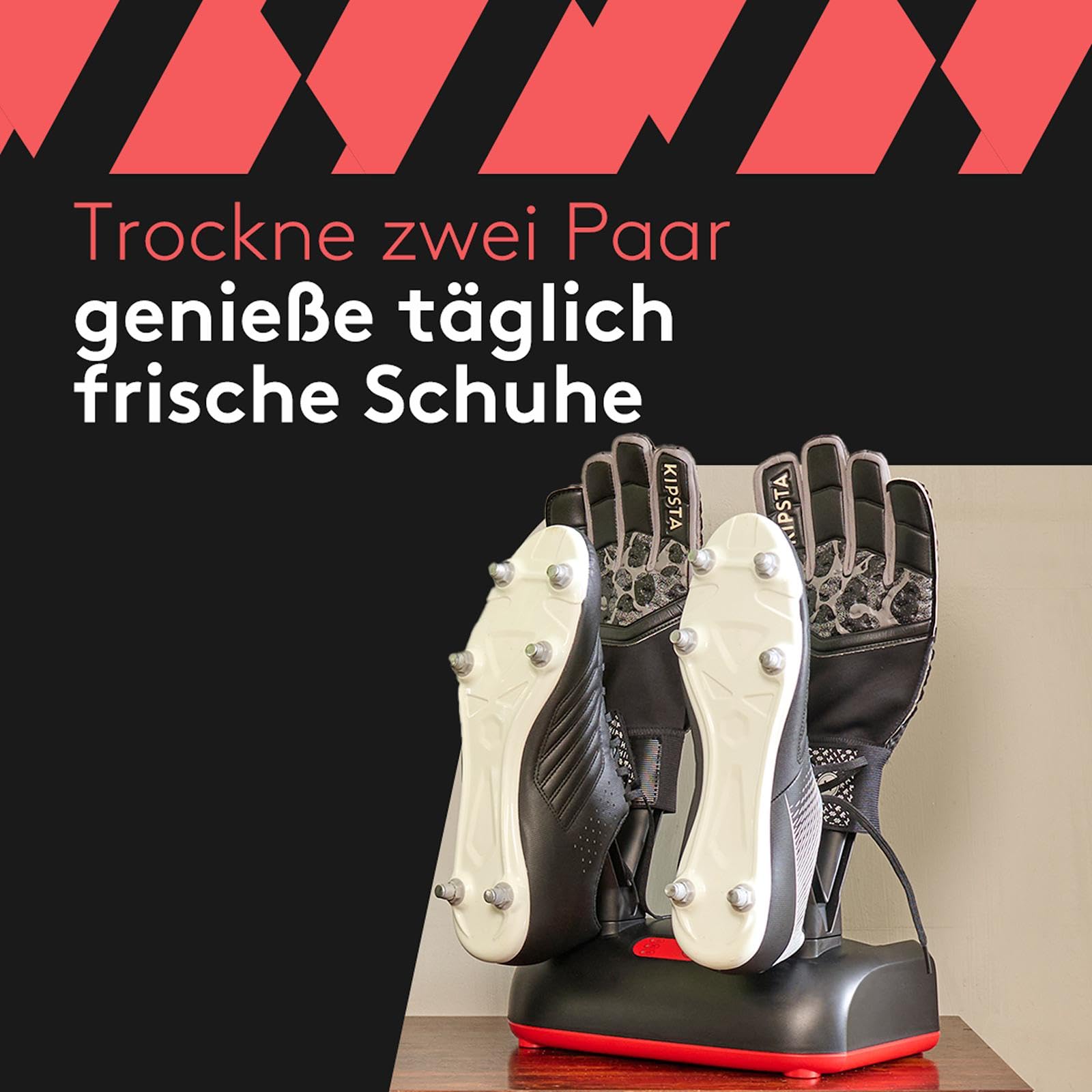 ShoeDry 2 Pair Schuhtrockner & Schuhdeo | Doppelte Stiefeltrockner & Schuhgeruchsentferner mit Aktivsauerstoff | Schuhdeo gegen Geruch antibakteriell für Fußballschuhe, Turnschuhe, & Mehr | 110W