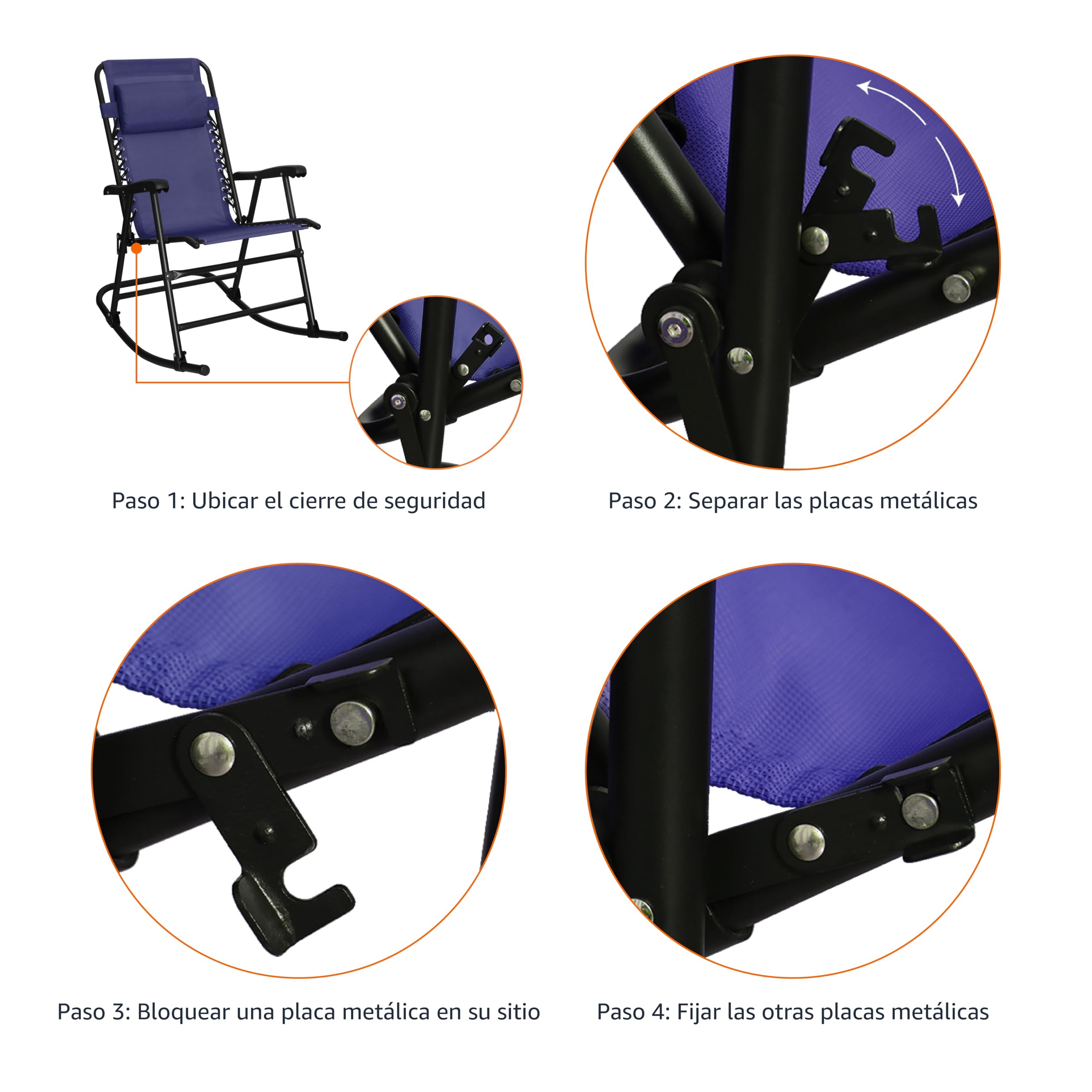 Amazon Basics Balancín plegable, Azul