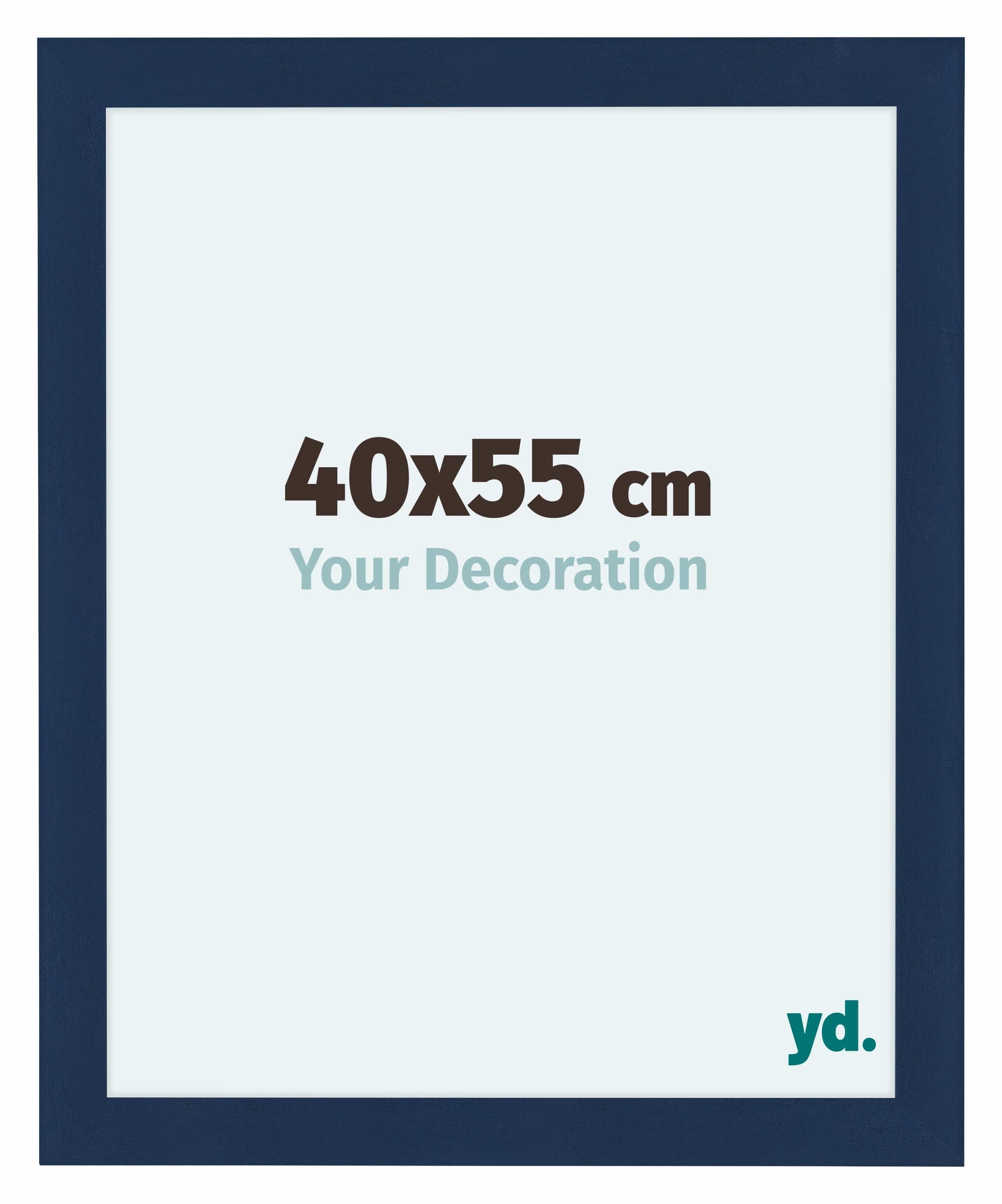 Your Decoration - Picture Frame 40x55 cm - Dark Blue Swept - Decorative Wall Frame in MDF with Antireflection - Frame 40x55 - Como